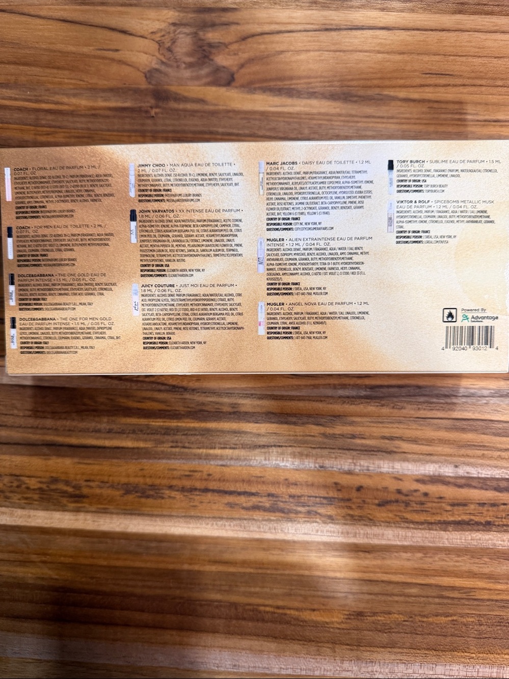 Macy's Women’s Fragrance Sample Set - Gold Packaging with Assorted Vial Colors - Picture 4 of 4